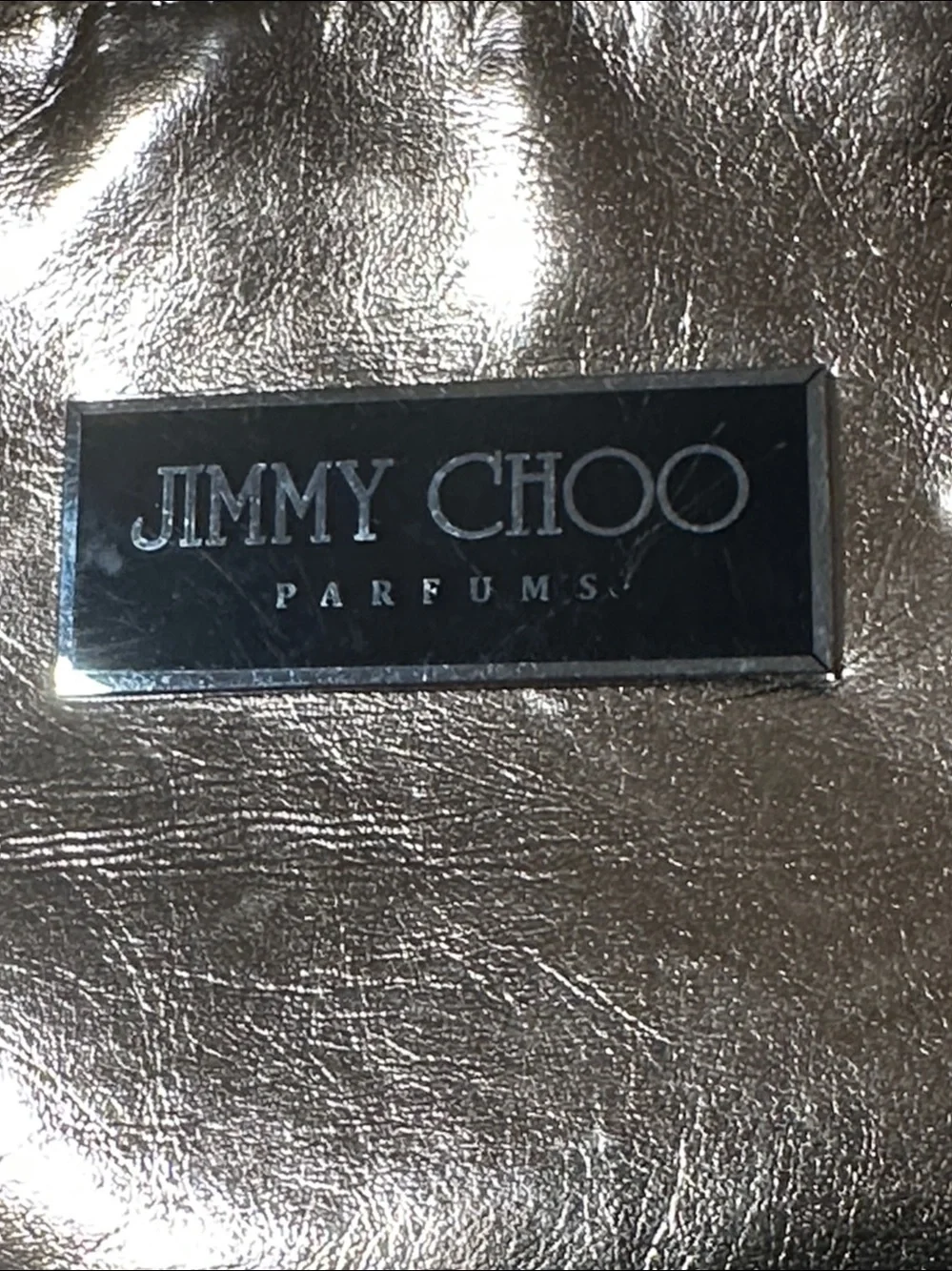 Jimmy Choo Parfums Metallic Rose Gold Cosmetic Pouch